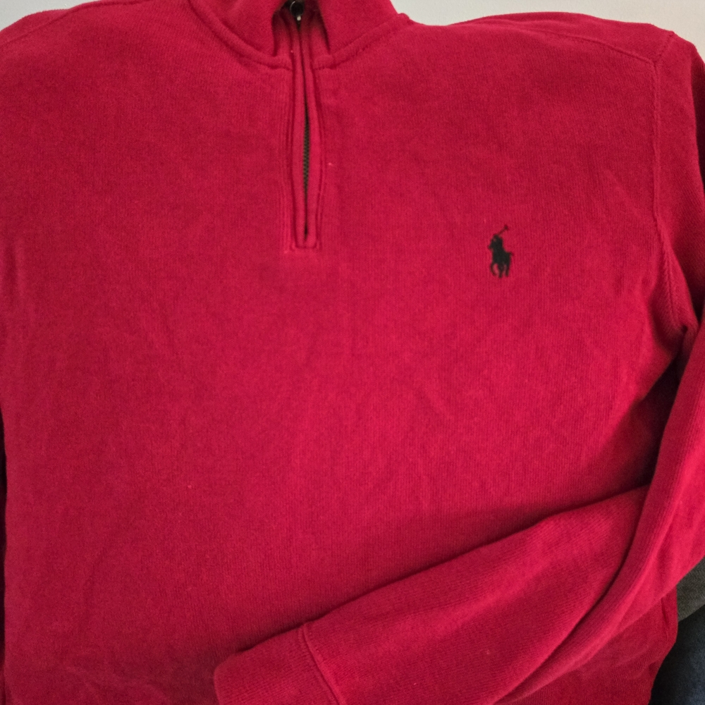 Ralph Lauren Red Quarter-Zip Pullover